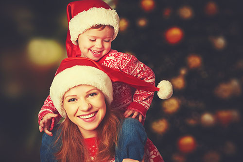 Mom and Son benefiting from The Joy of Giving